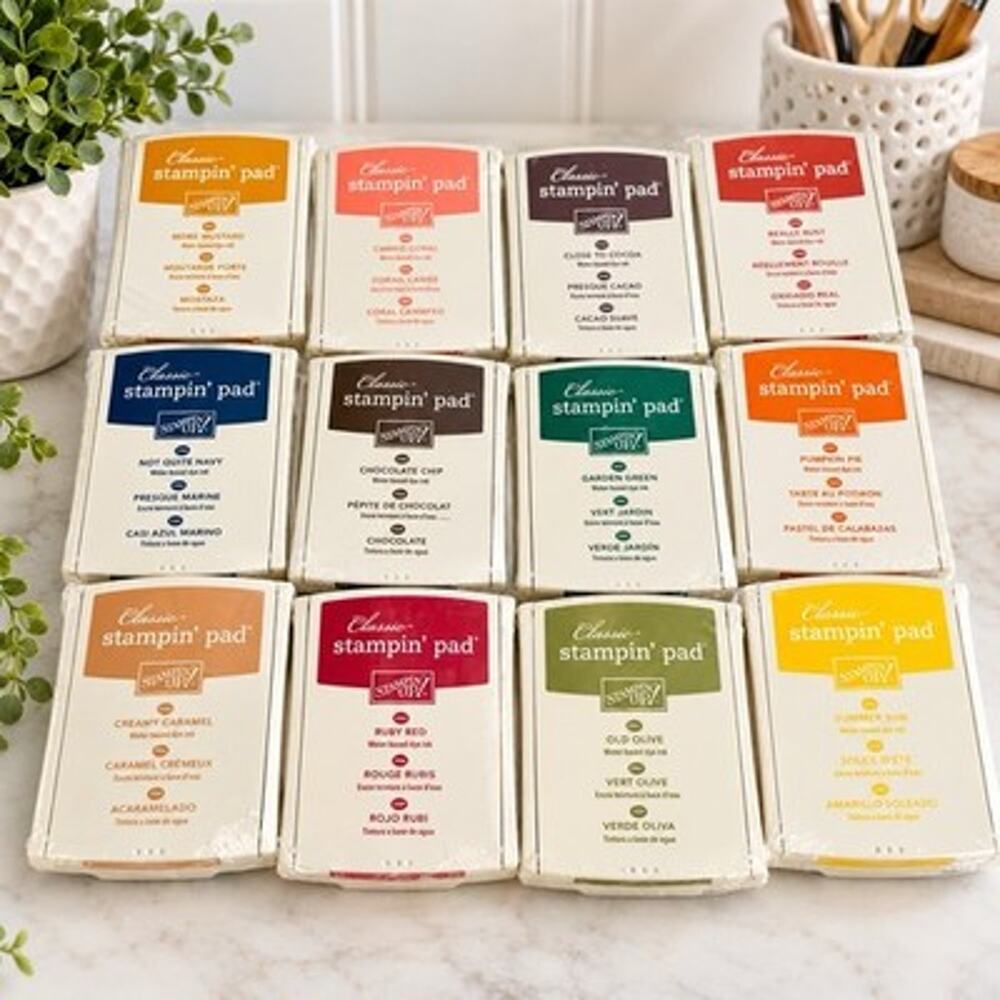 Stampin Up Earth Elements Classic Stampin Pads Set 12 Sealed Retired 105563